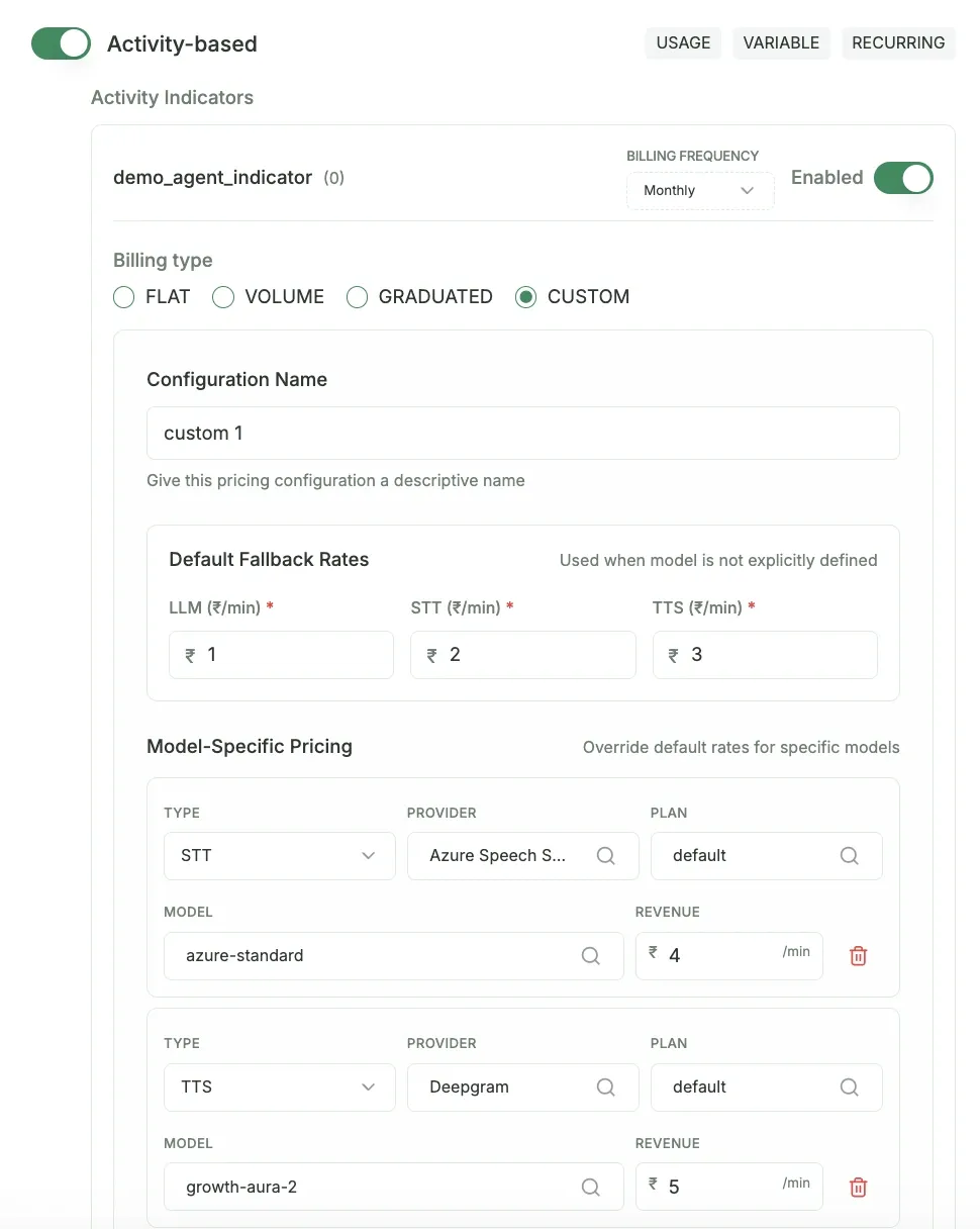 Custom Based Configuration